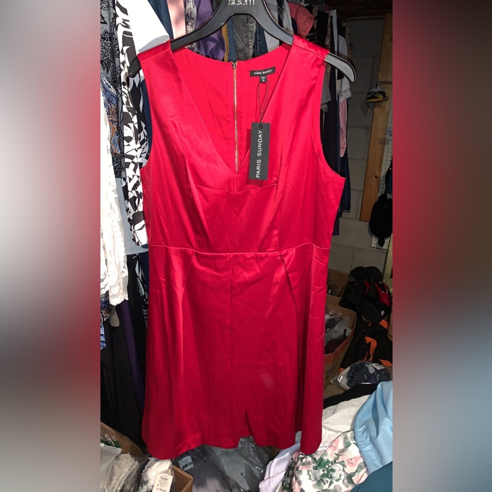 Brand new with tags Paris Sunday red dress